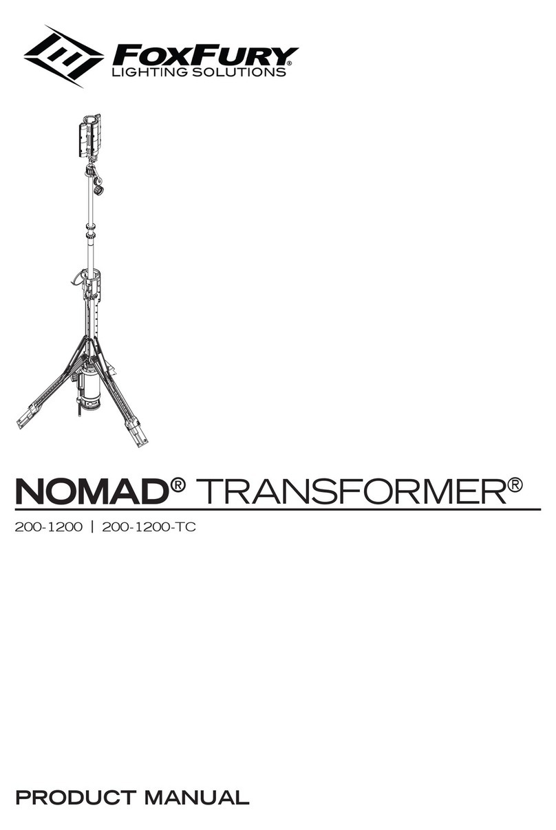 Foxfury Lighting Solutions Nomad Transformer User manual Foxfury Lighting Solutions Nomad Transformer User manual