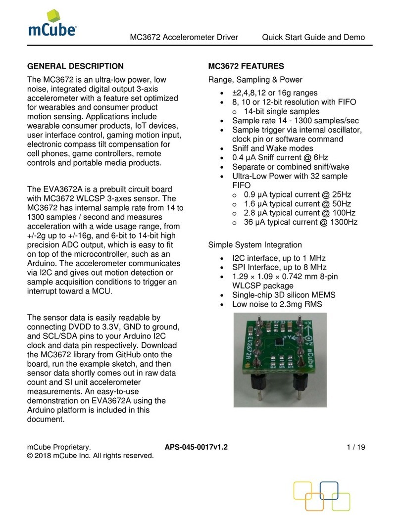 Mcube MC3672 Quick start guides