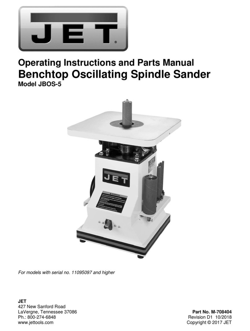 Jet JBOS-5 operating instructions