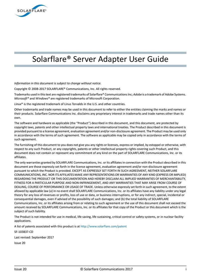 Solarflare Solarflare XtremeScale series user guide