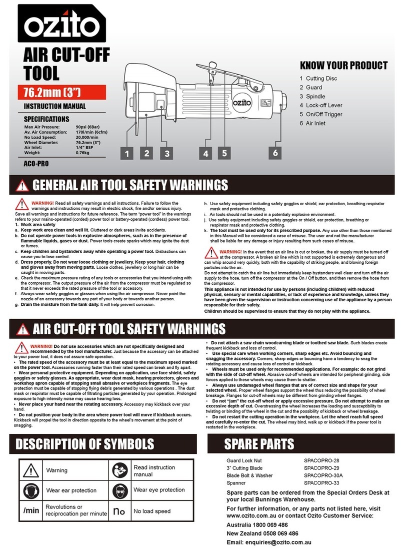 Ozito ACO-PRO instruction manual