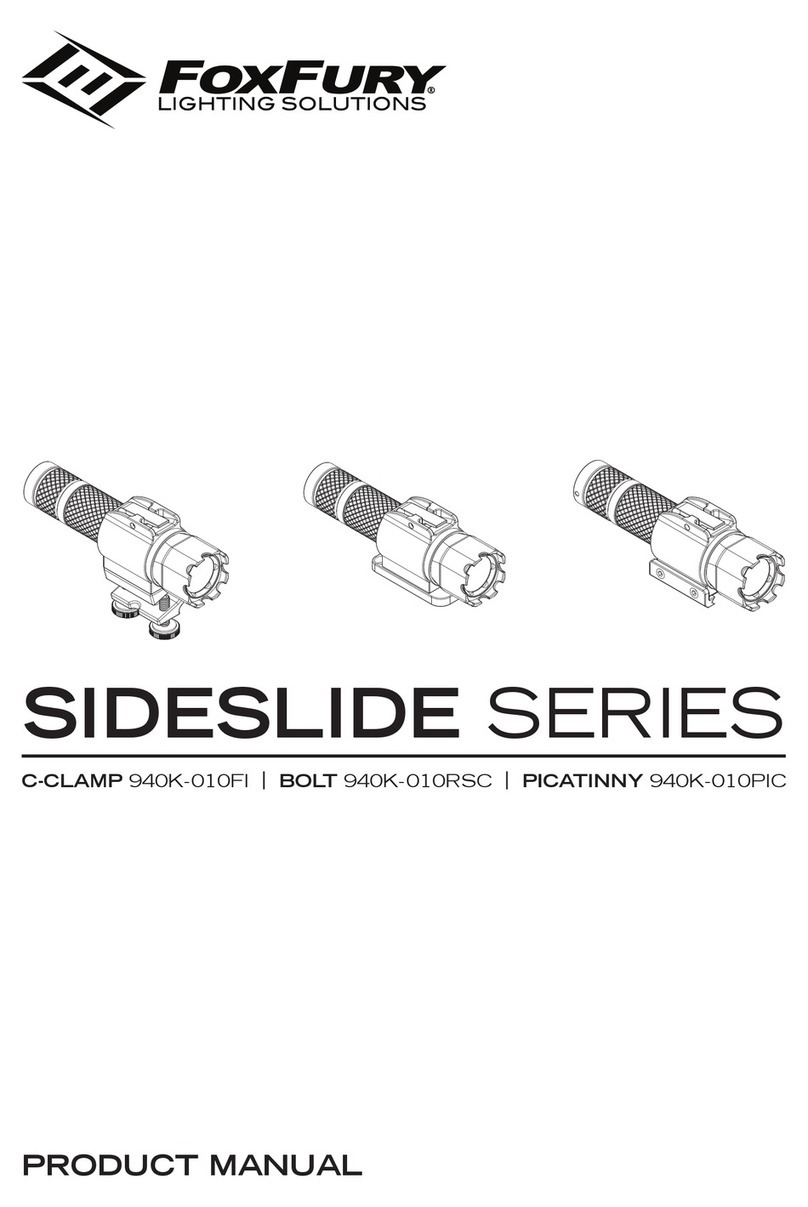 Foxfury Lighting Solutions SIDESLIDE SERIES User manual Foxfury Lighting Solutions SIDESLIDE SERIES User manual