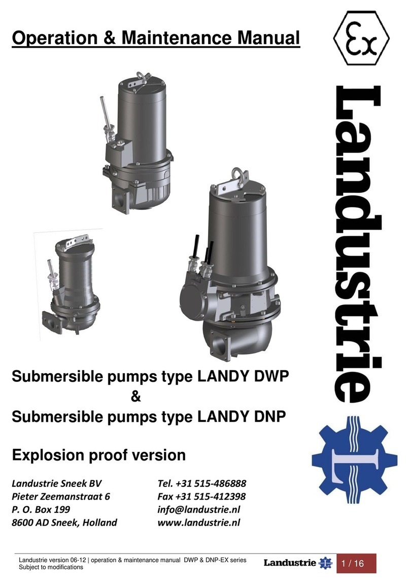 Landustrie LANDY DWP Operation, maintenance & instruction manual