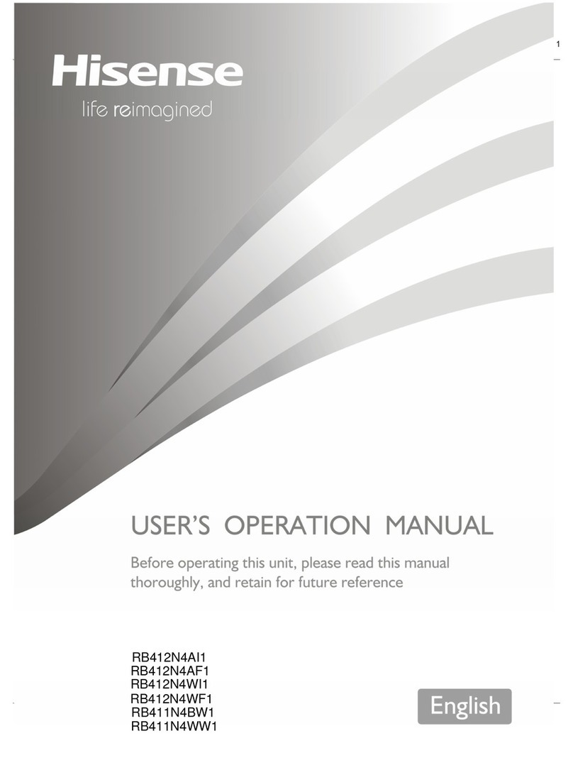 Hisense RB412N4AI1 User's operation manual
