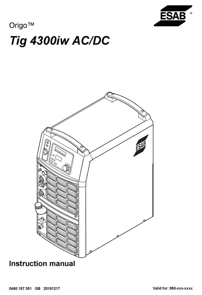 ESAB Origo Tig 4300iw AC/DC User manual