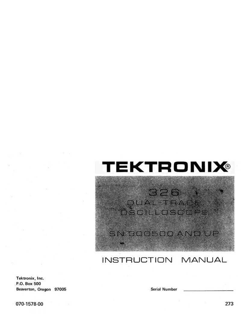 Tektronix, Inc. 326 User manual