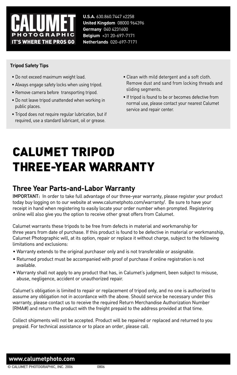 Calumet 7000 series operating instructions