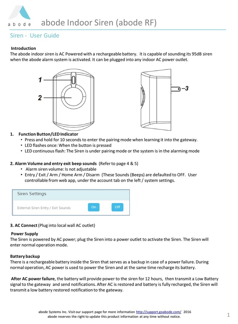 Abode RF user guide