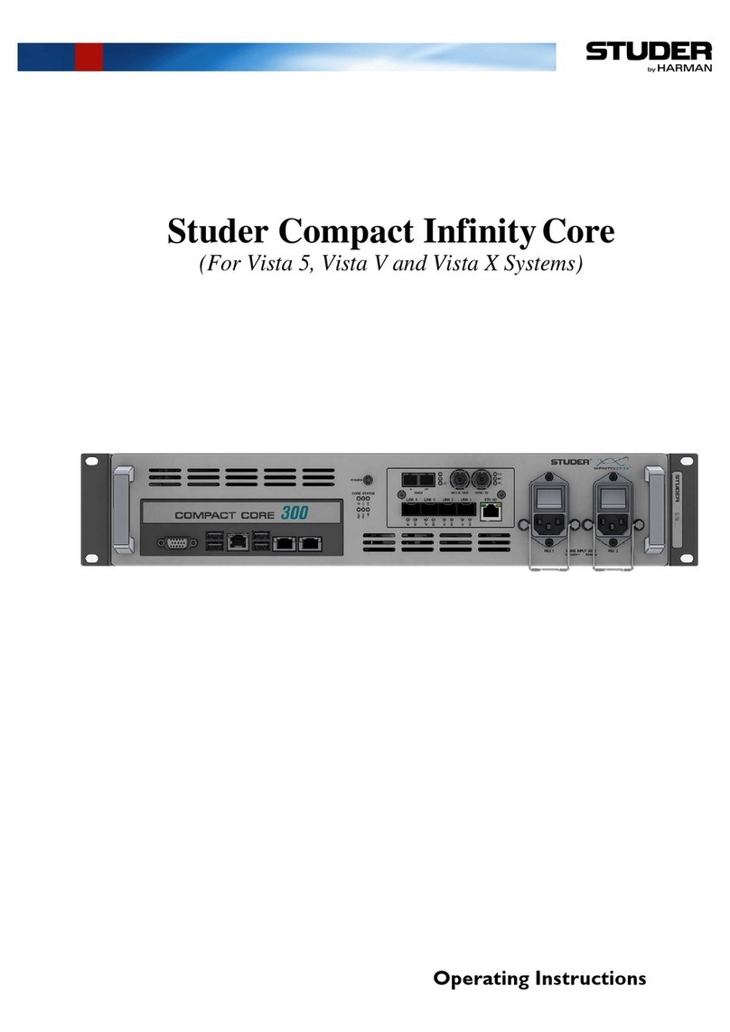 Studer Compact InfinityCore 300 User manual