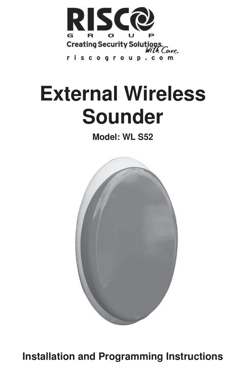 Risco WL S52 Installation and programming instructions