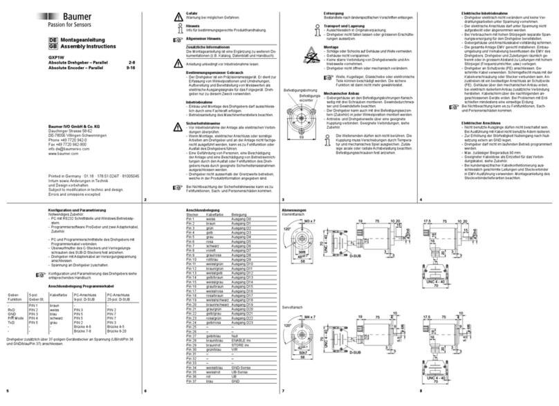 Baumer GXP1W Assembly instructions