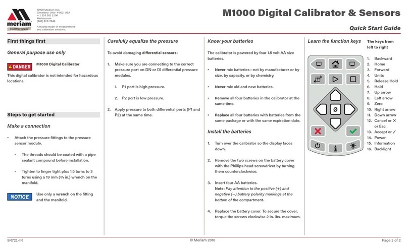 Meriam M1000 quick start guide