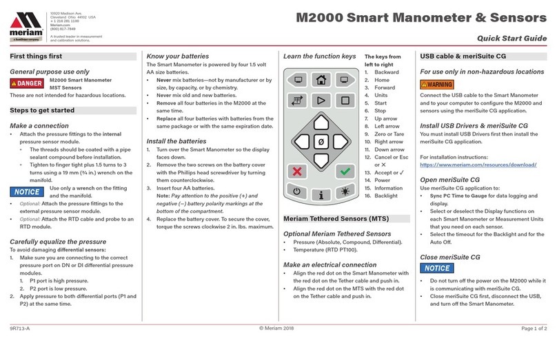 Meriam M2000 User manual Meriam M2000 User manual