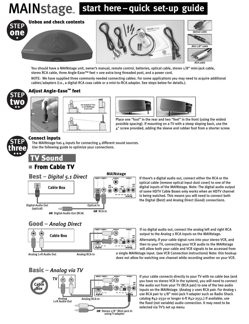 Soundmatters MAINstage User manual