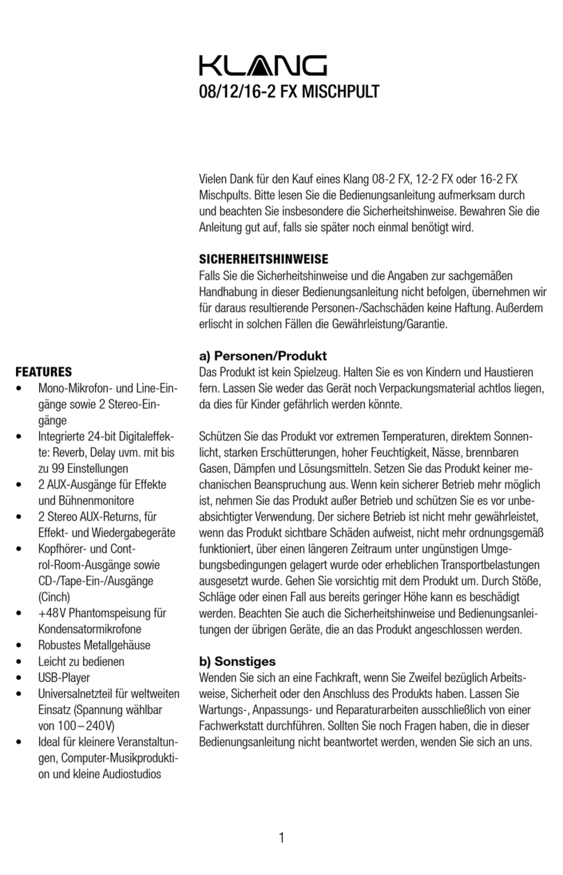Klang 08-2 FX User manual