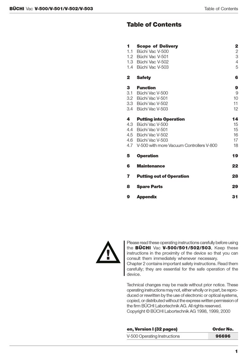 Buchi Vac V-500 operating instructions
