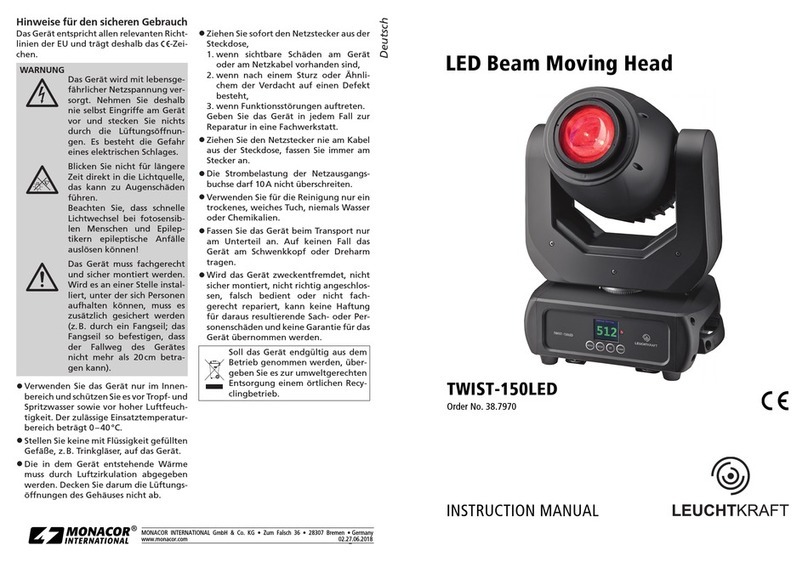 LeuchtKraft TWIST-150LED instruction manual