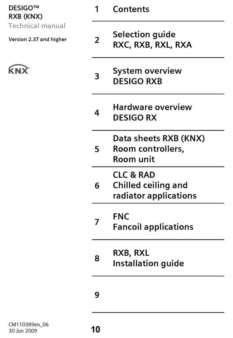 Siemens Desigo RXB User manual