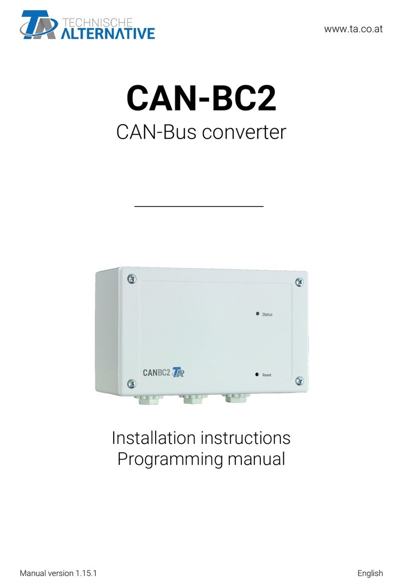 Technische Alternative CAN-BC2 Installation and programming guide
