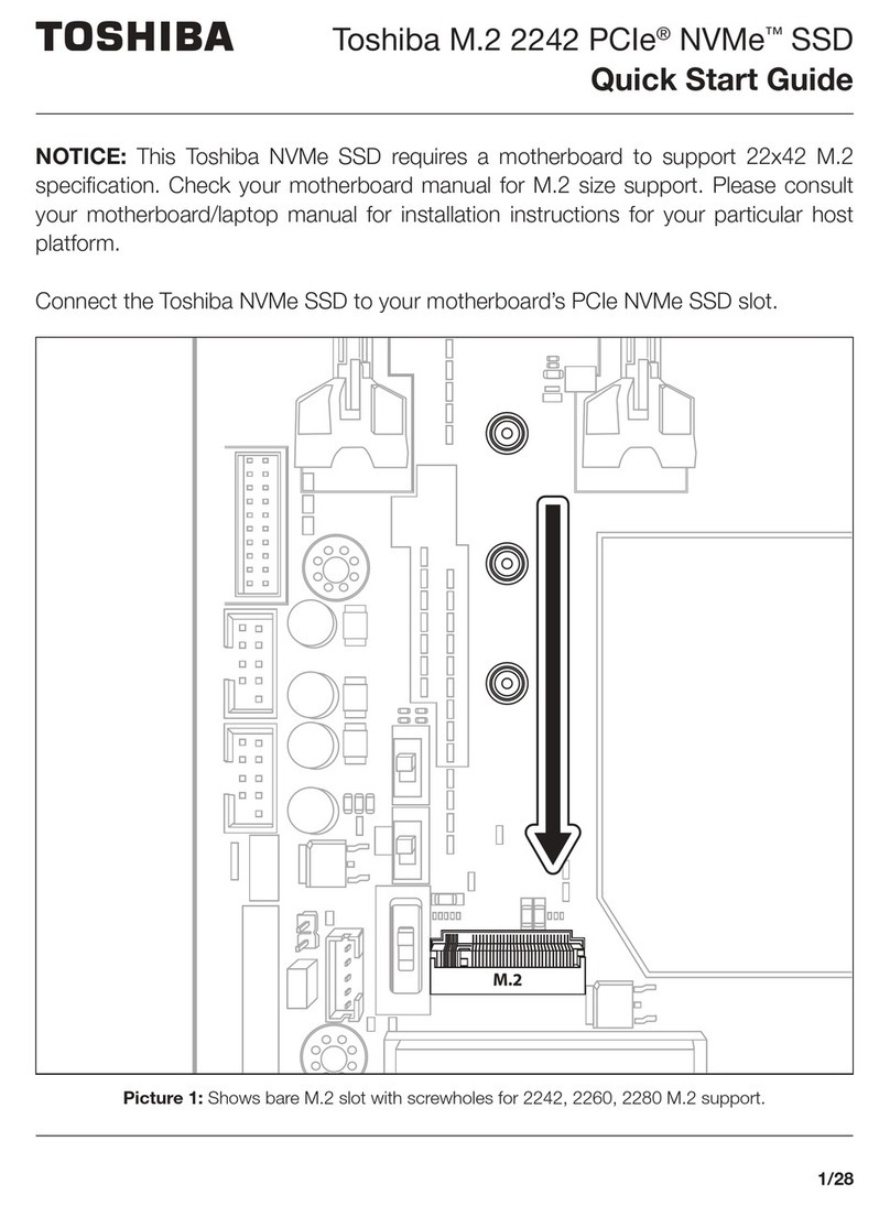 Toshiba M.2 2242 PCIe NVMe Operating and maintenance instructions