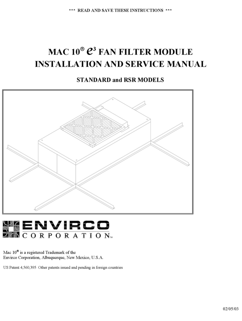 Envirco MAC 10 e3 Installation and service manual Envirco MAC 10 e3 Installation and service manual