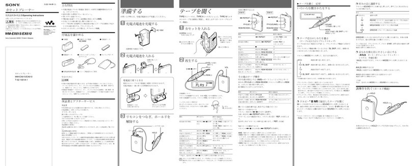 Sony Walkman WM-EX615 User manual