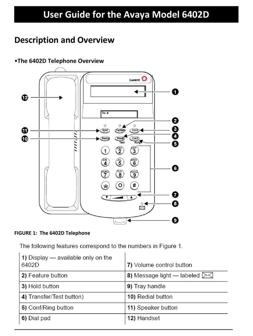 Lucent Avaya 6402D User manual