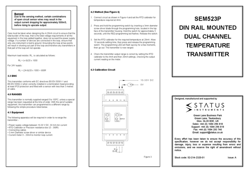 Status Instruments SEM523P User manual