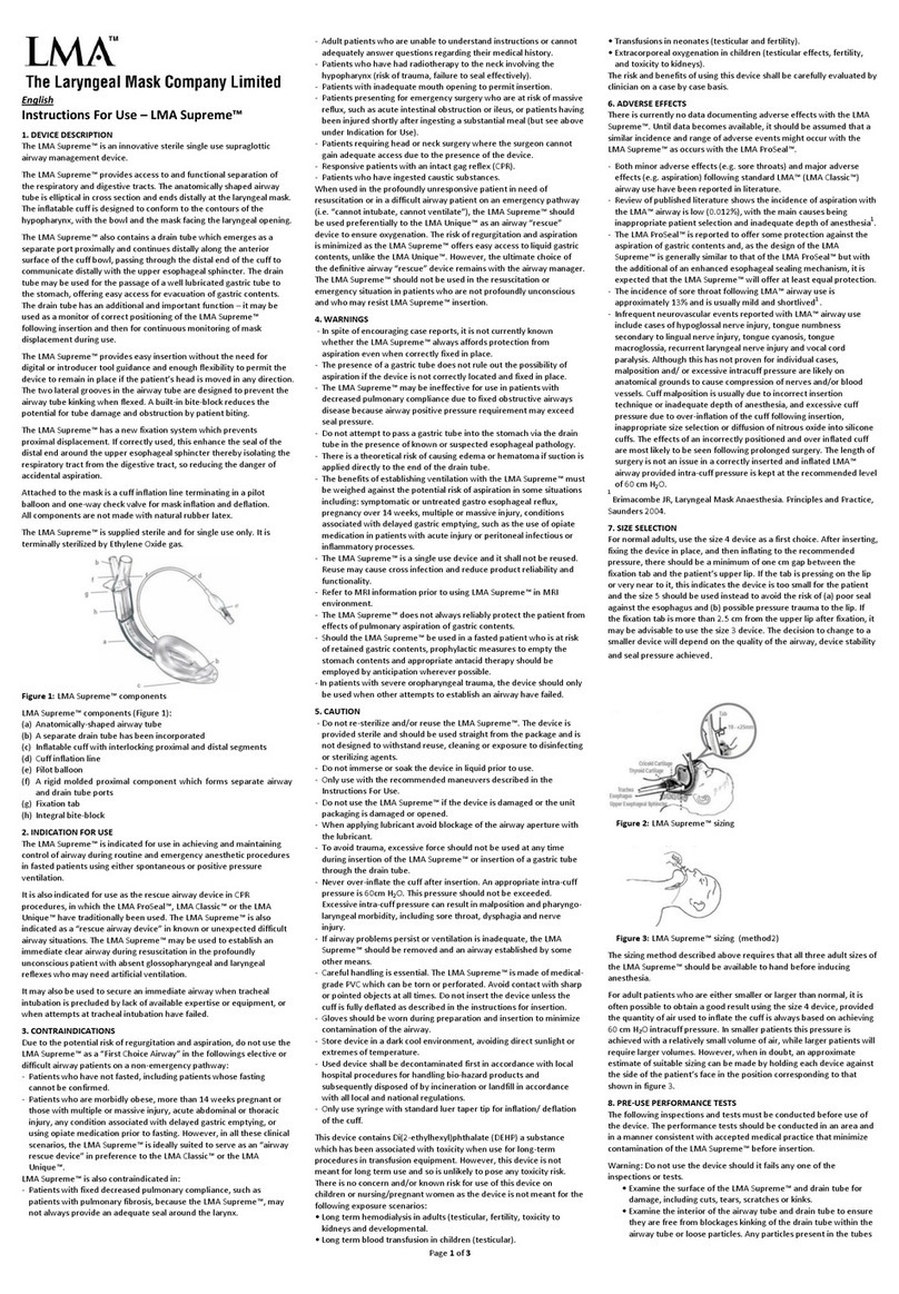 Teleflex LMA Supreme Instructions for use