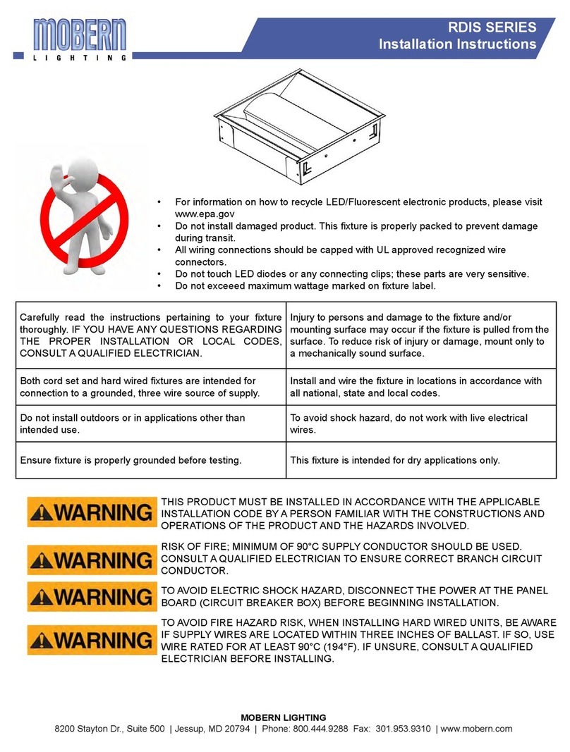 Mobern Lighting RDIS SERIES installation instructions
