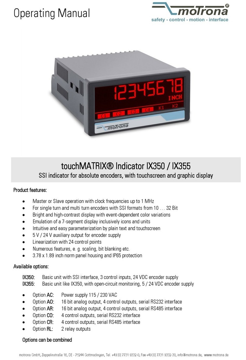 Motrona touchMATRIX IX350 User manual