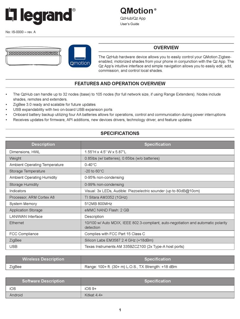 LEGRAND QMotion user guide LEGRAND QMotion user guide