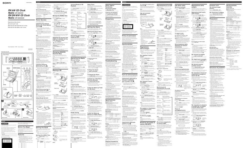 Sony Walkman ICF-CD2000 User manual