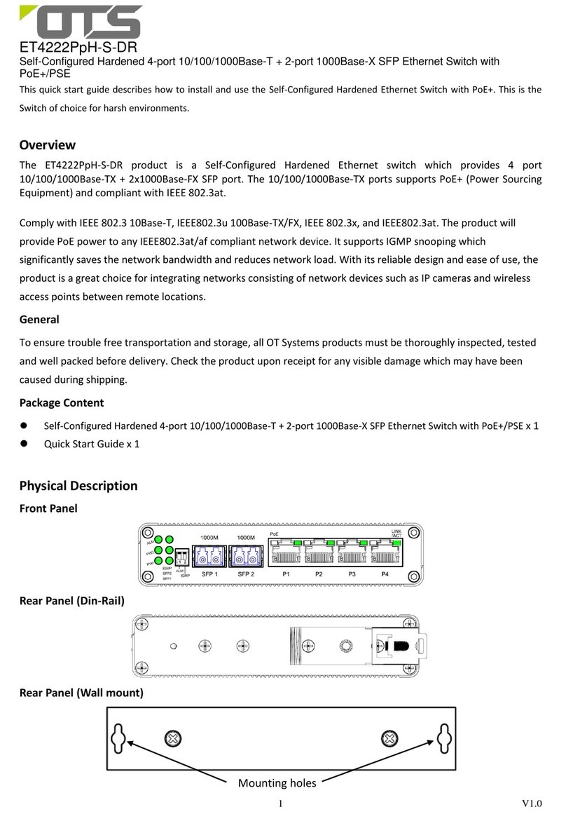 OT Systems ET4222PpH-S-DR manual