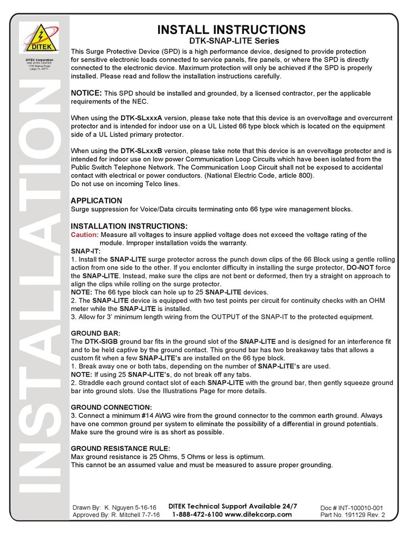 Ditek DTK-SNAP-LITE Series User manual Ditek DTK-SNAP-LITE Series User manual