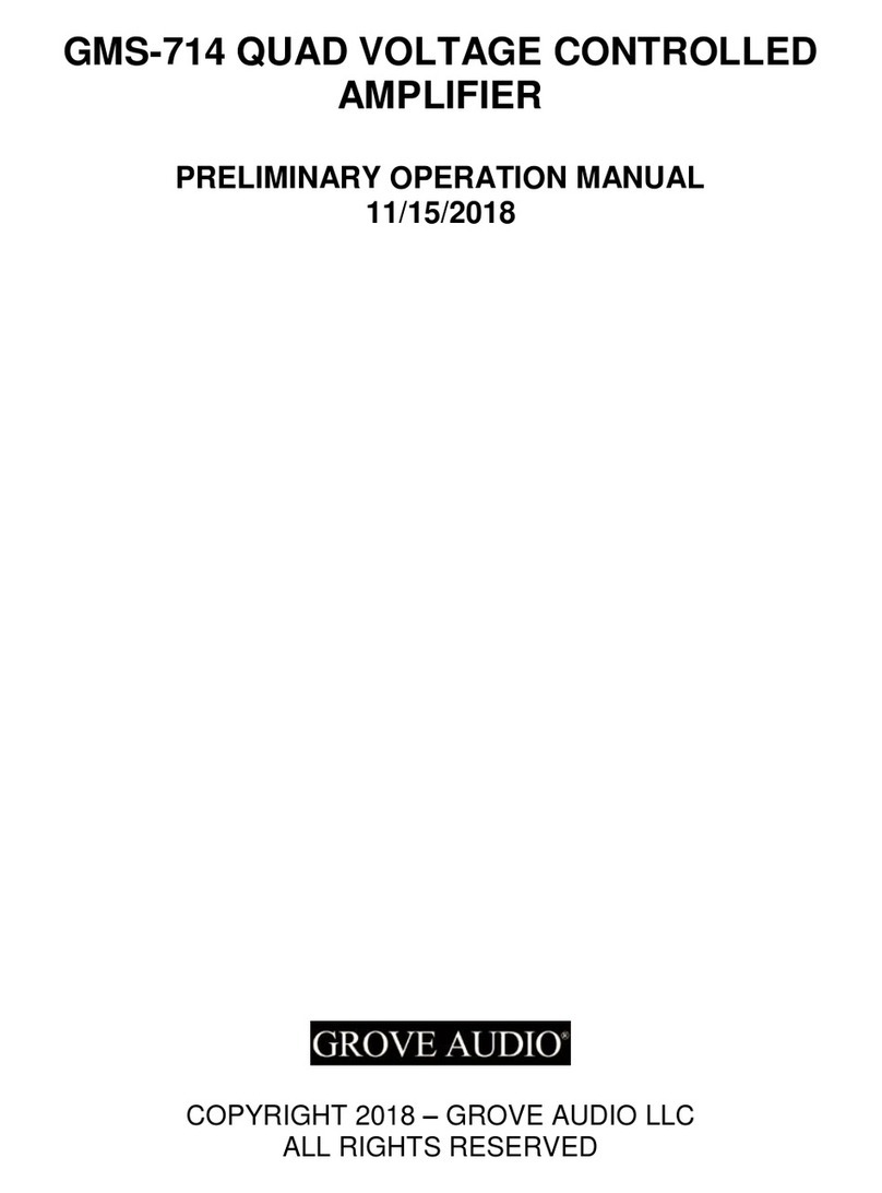 Grove Audio GMS-714 Operation manual