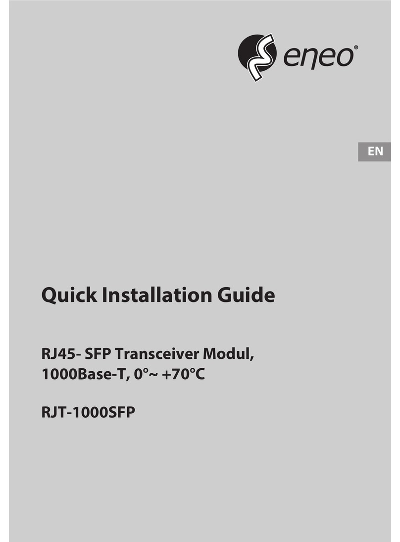 Eneo RJT-1000SFP Quick installation guide