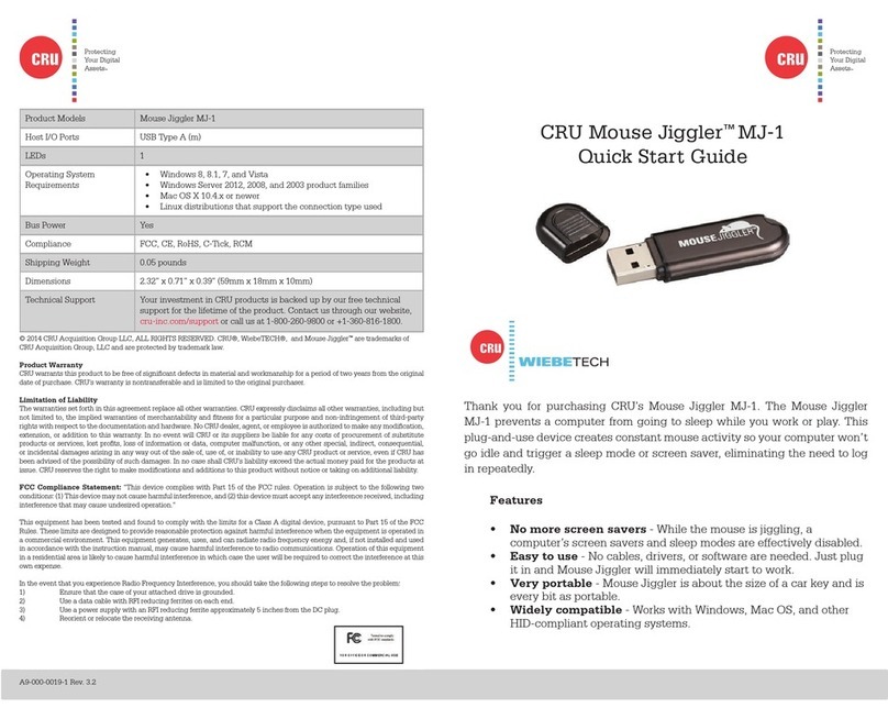 CRU Mouse Jiggler MJ-1 quick start guide
