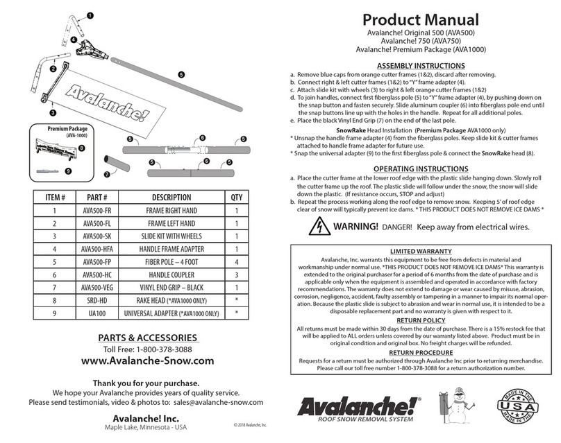 Avalanche! AVA500 product manual