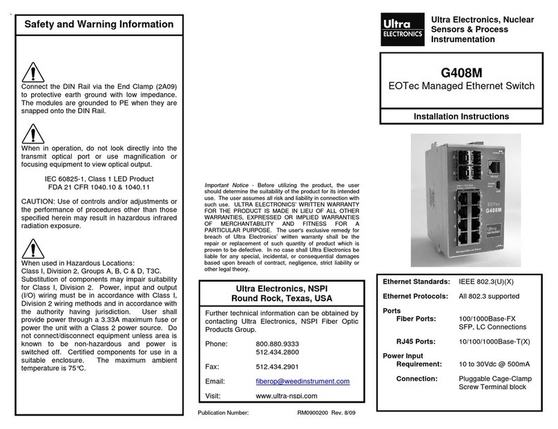Ultra electronics G408M installation instructions
