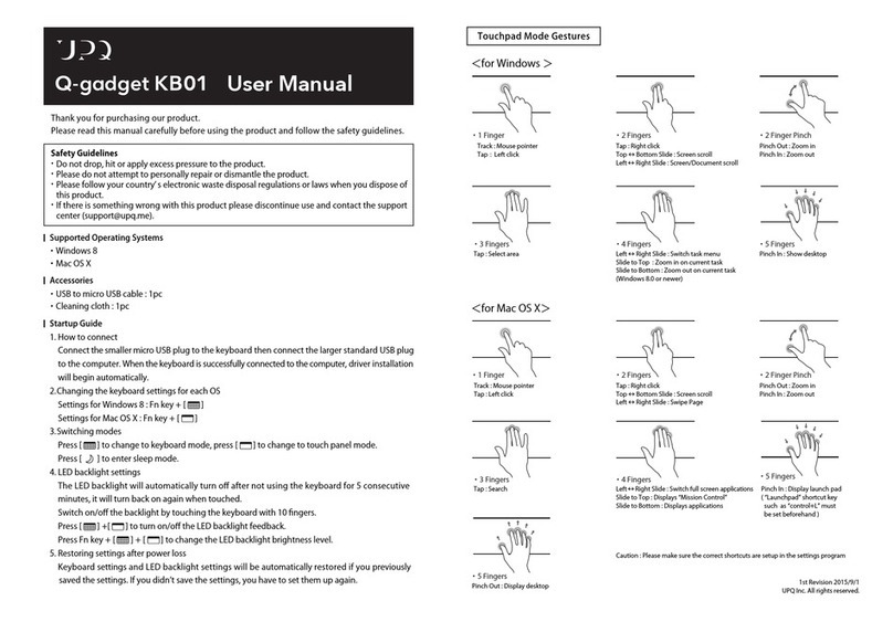 UPQ Q-gadget KB01 user manual