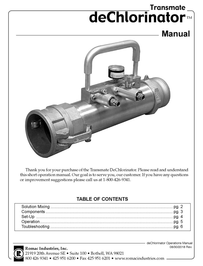 Romac Industries Inc. Transmate deChlorinator manual