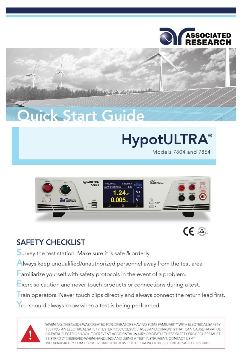 Associated Research HypotULTRA 7804 quick start guide Associated Research HypotULTRA 7804 quick start guide