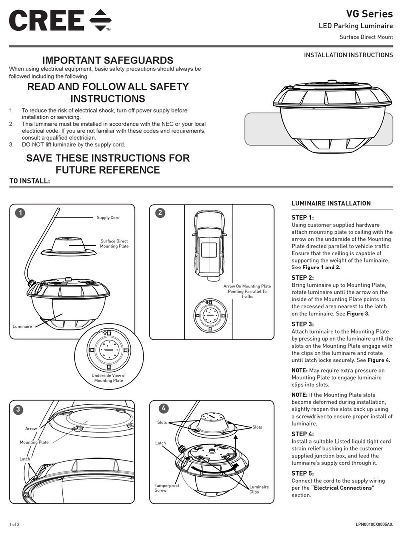 Cree VG Series installation instructions