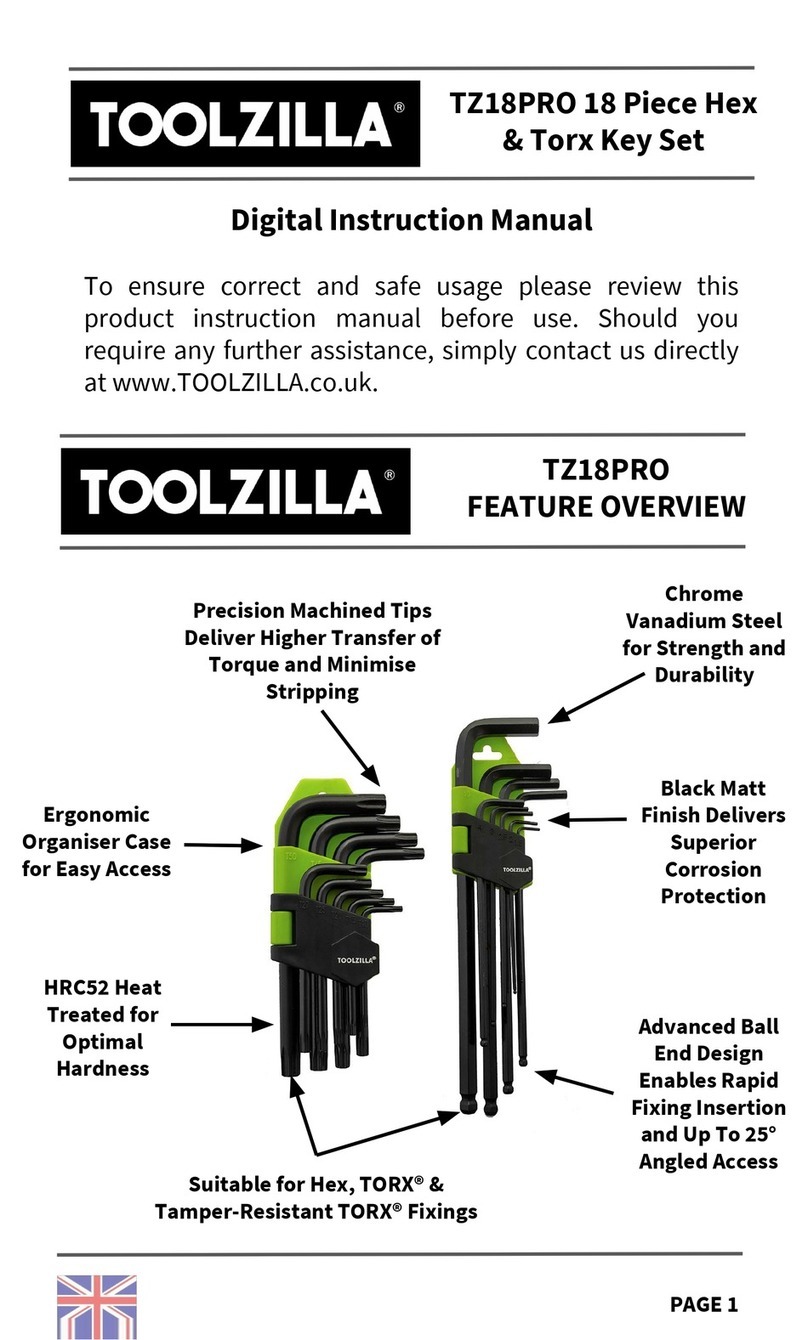 Toolzilla TZ18PRO Digital Instruction Manual
