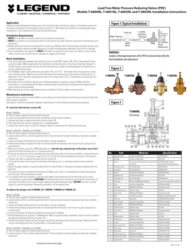 Legend T-6800NL installation instructions