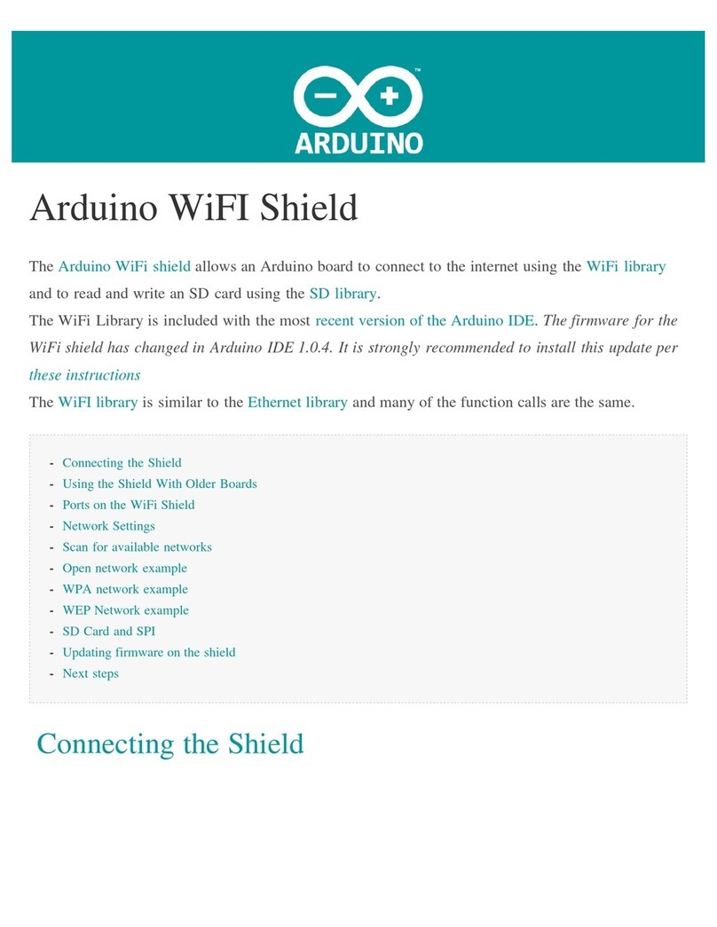 Arduino WiFI Shield User manual Arduino WiFI Shield User manual