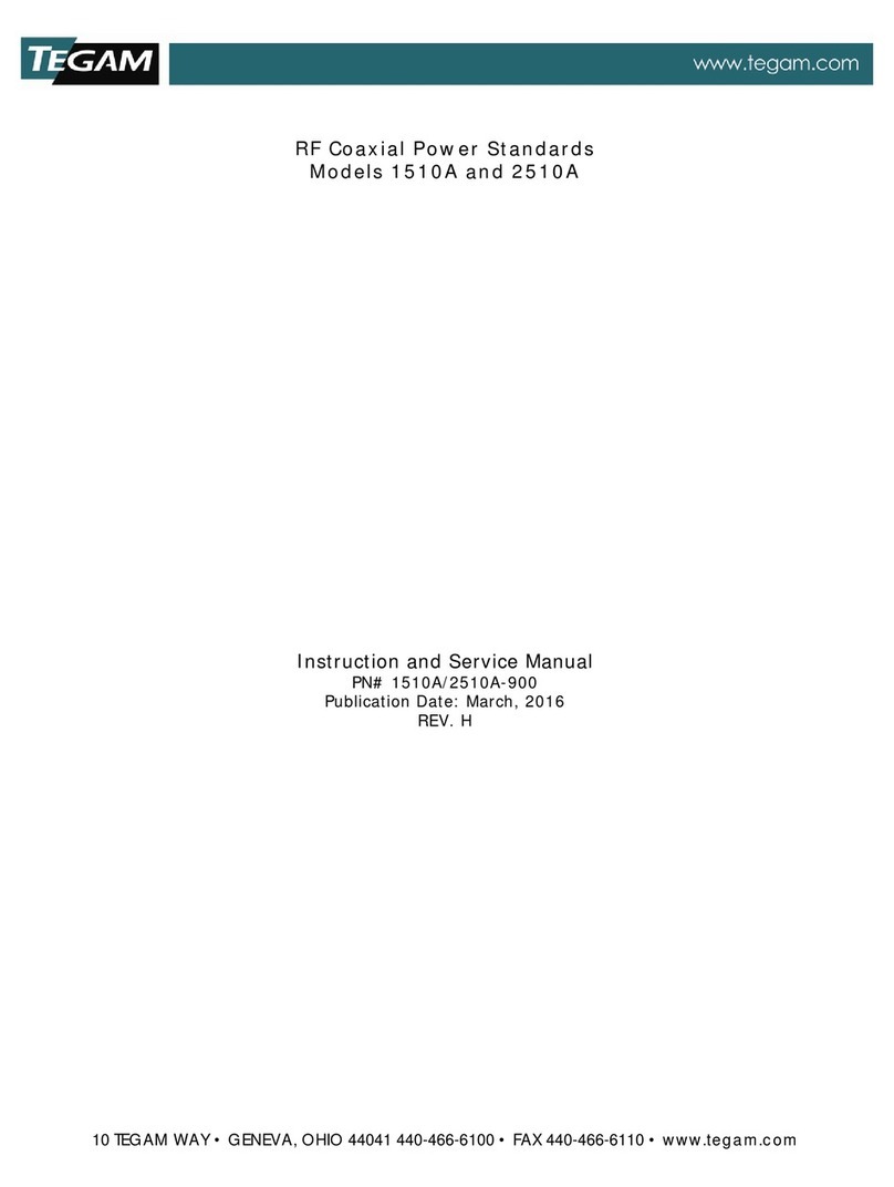 Tegam 2510A Instruction and service manual