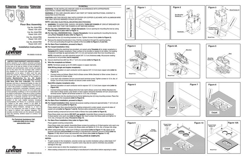 Leviton 5249-FBA Service manual