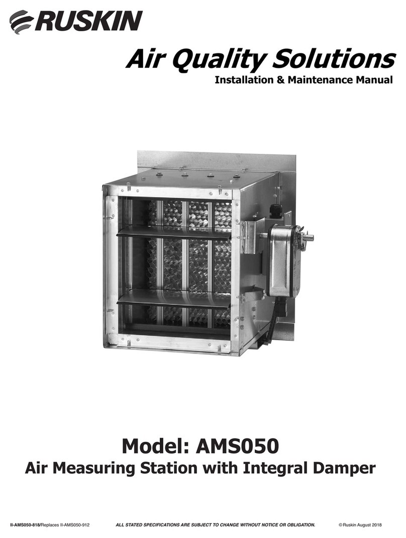 Ruskin AMS050 Installation & maintenance manual